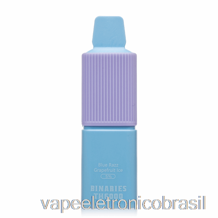 Vape Recarregável Horizonte Binários Th6000 Descartável Azul Razz Toranja Gelo